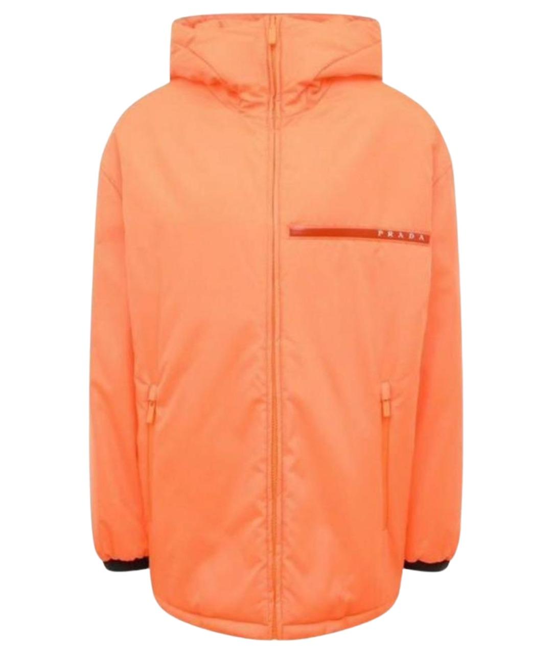 PRADA Оранжевая полиэстеровая куртка, фото 1