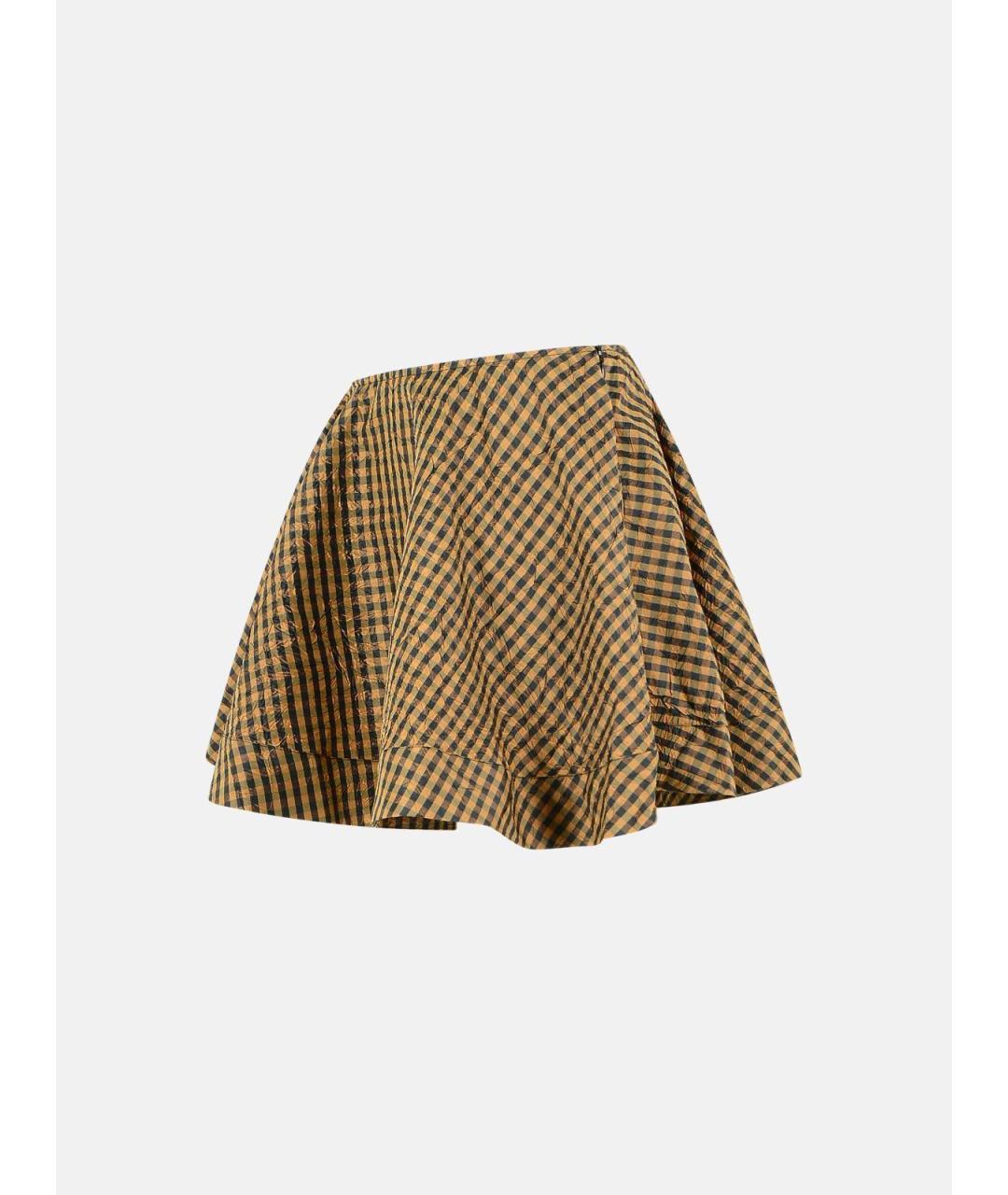 GANNI Мульти хлопковая юбка мини, фото 4