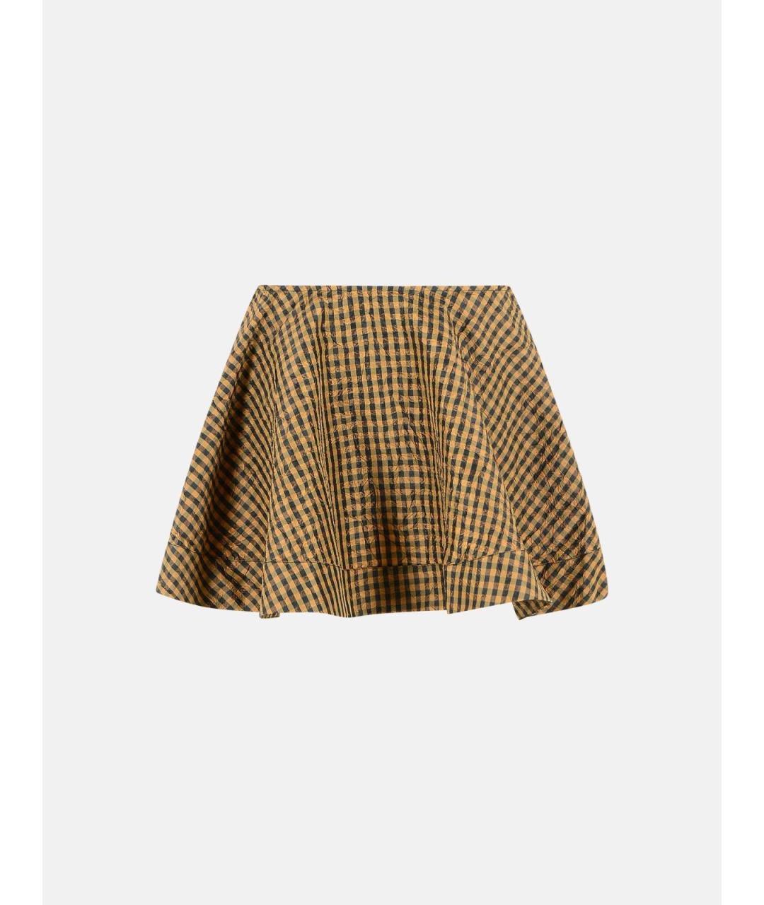 GANNI Мульти хлопковая юбка мини, фото 3