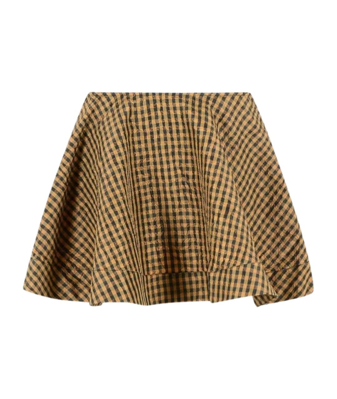 GANNI Мульти хлопковая юбка мини, фото 1