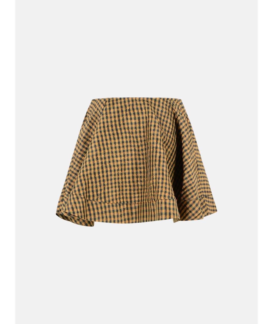 GANNI Мульти хлопковая юбка мини, фото 2