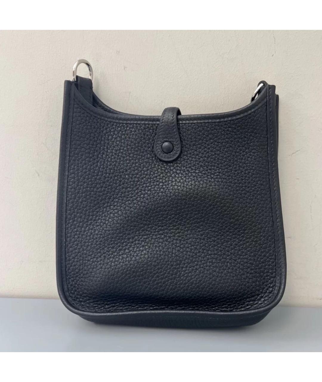 HERMES Черная кожаная сумка через плечо, фото 2