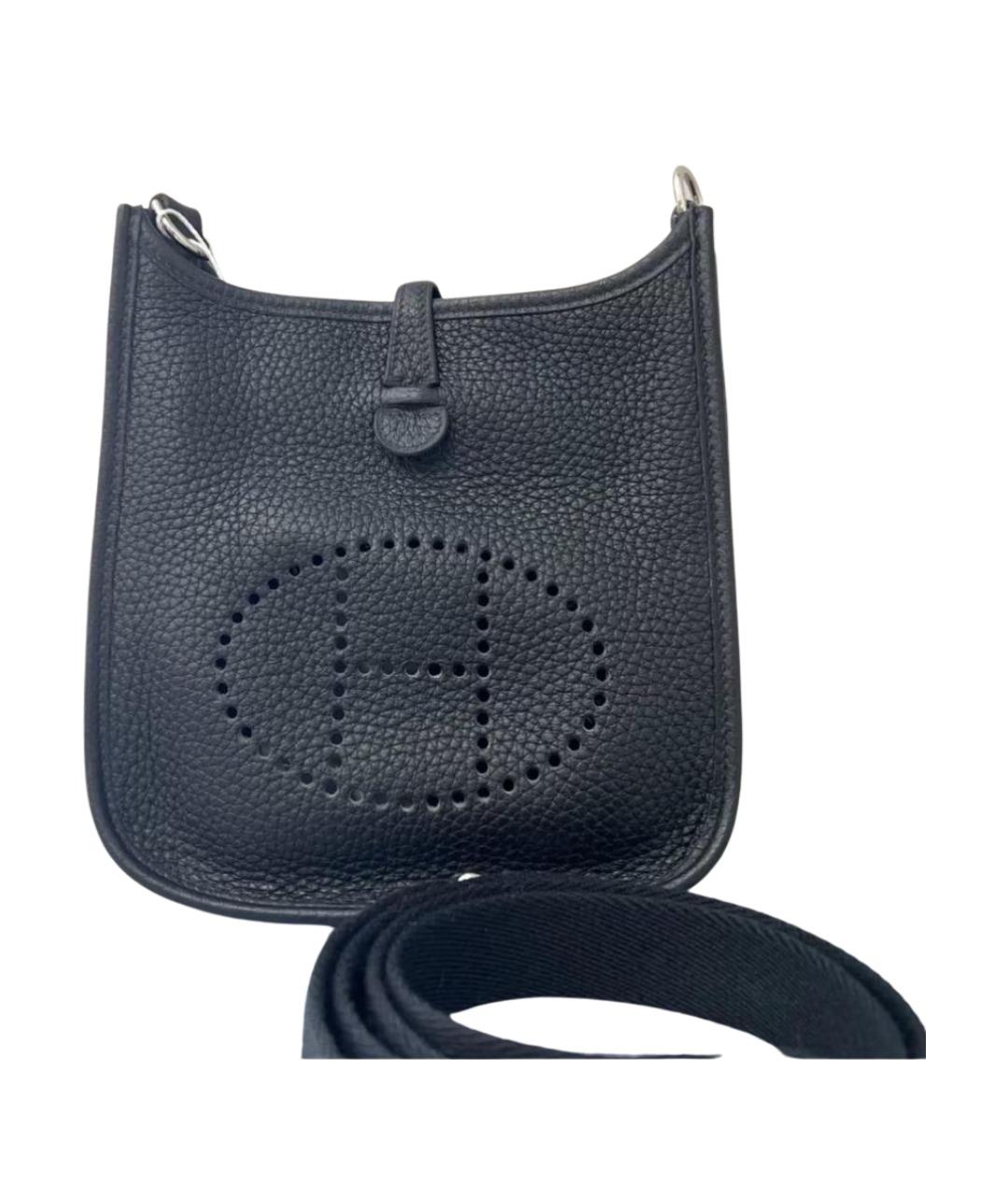 HERMES Черная кожаная сумка через плечо, фото 1