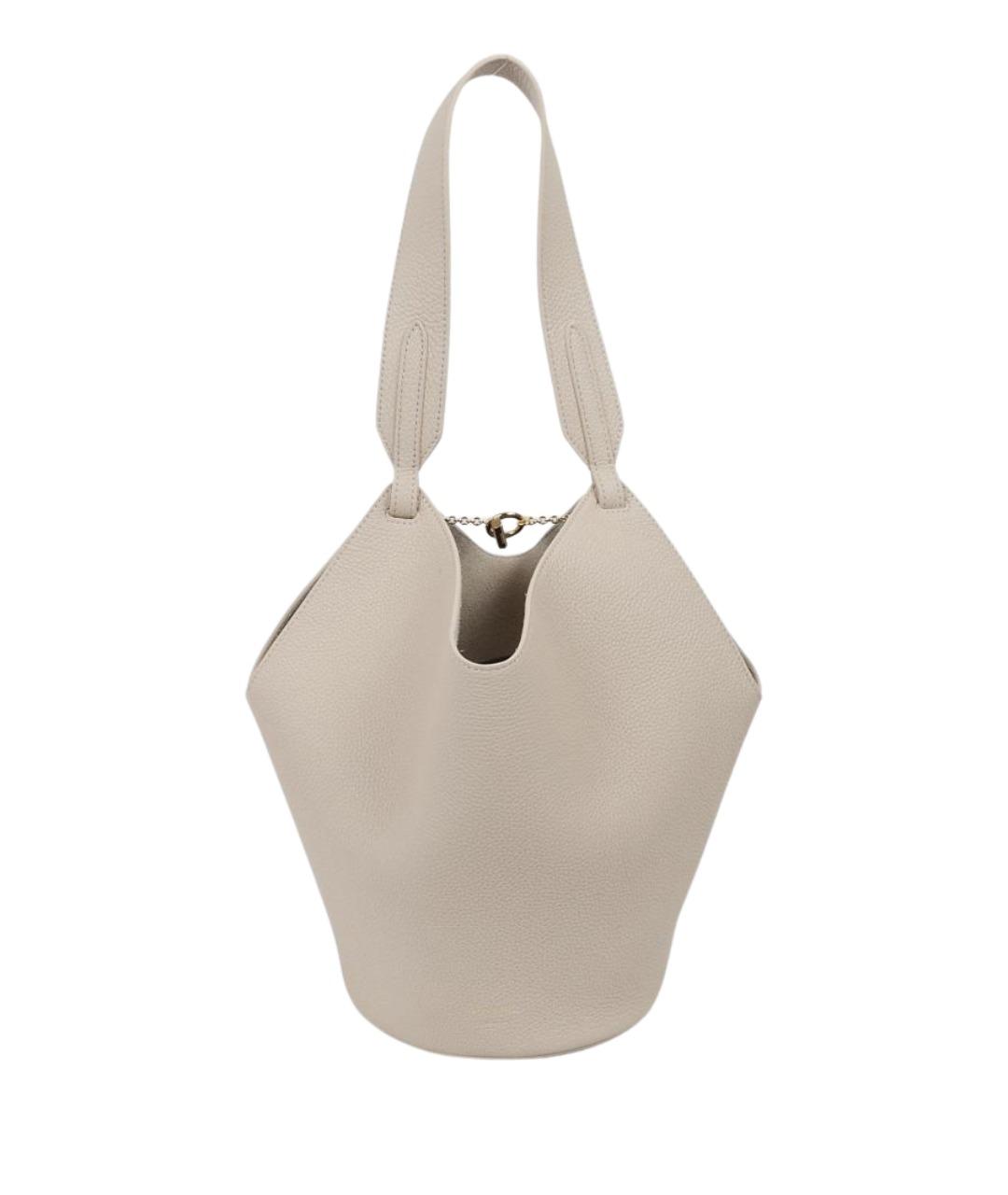 KHAITE Белая кожаная сумка тоут, фото 1