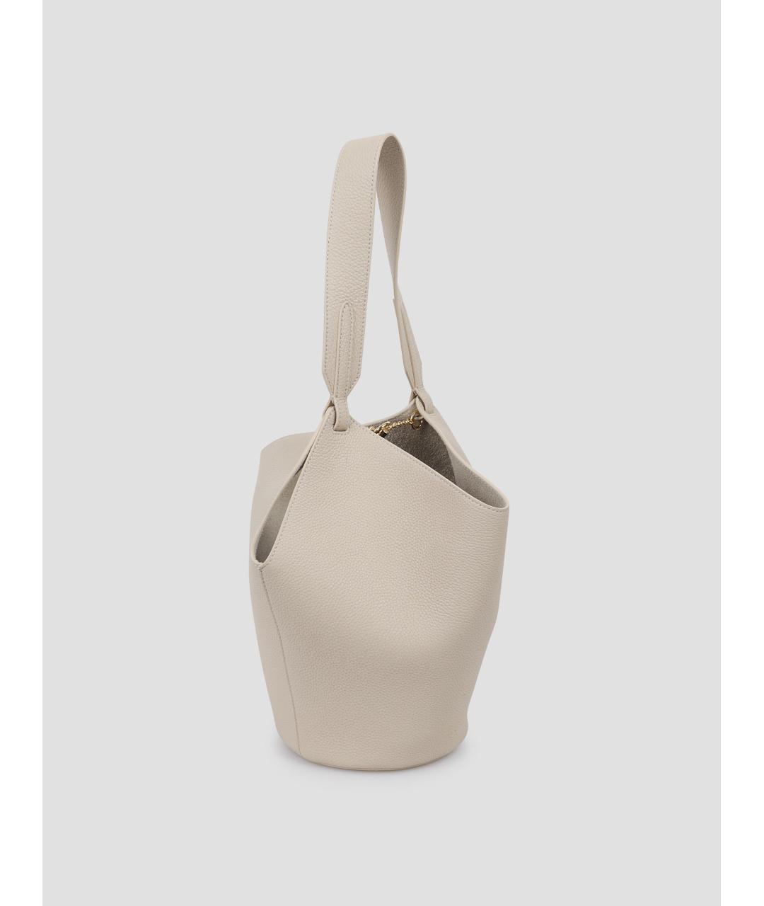 KHAITE Белая кожаная сумка тоут, фото 2