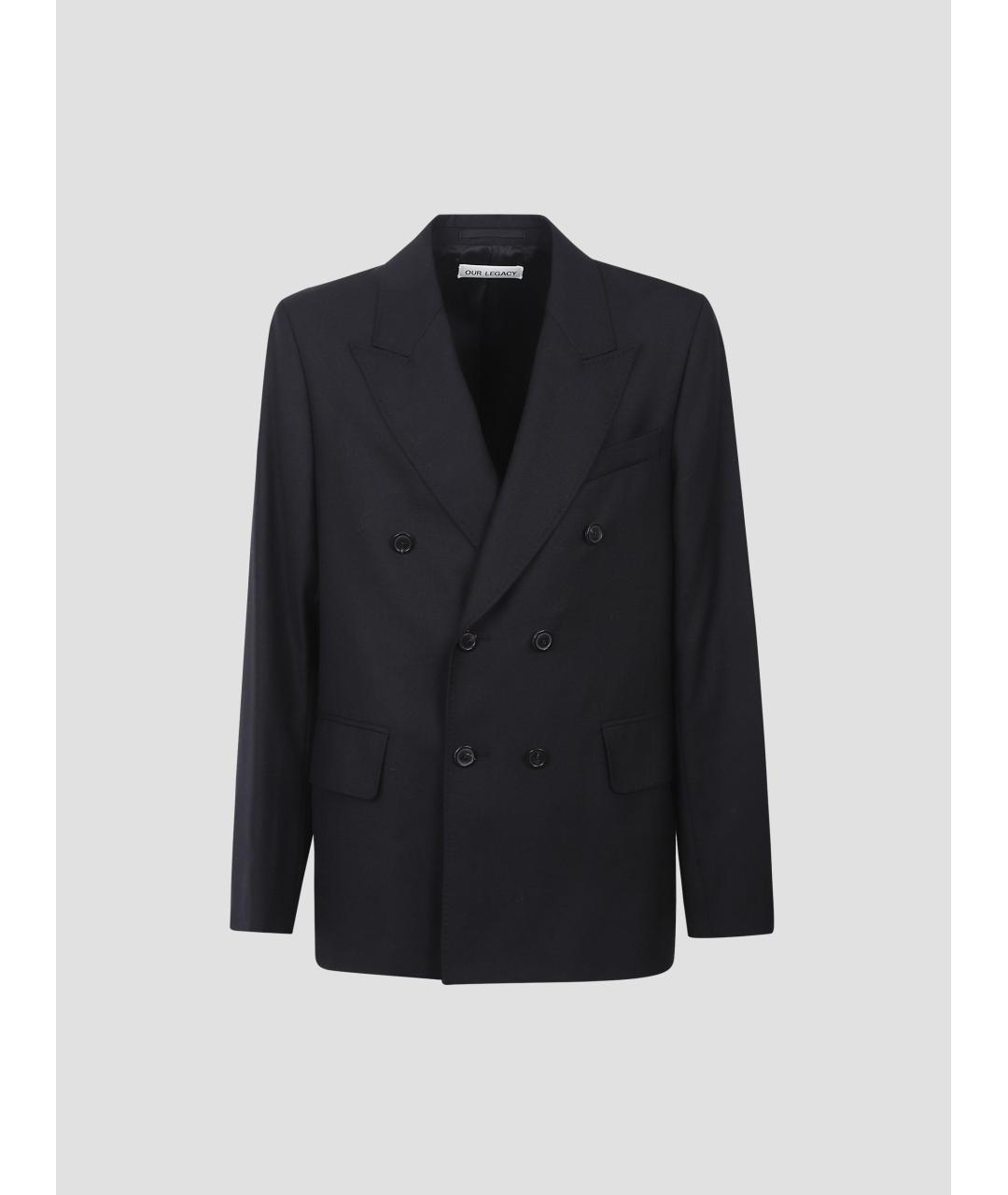 OUR LEGACY Черный шерстяной пиджак, фото 4