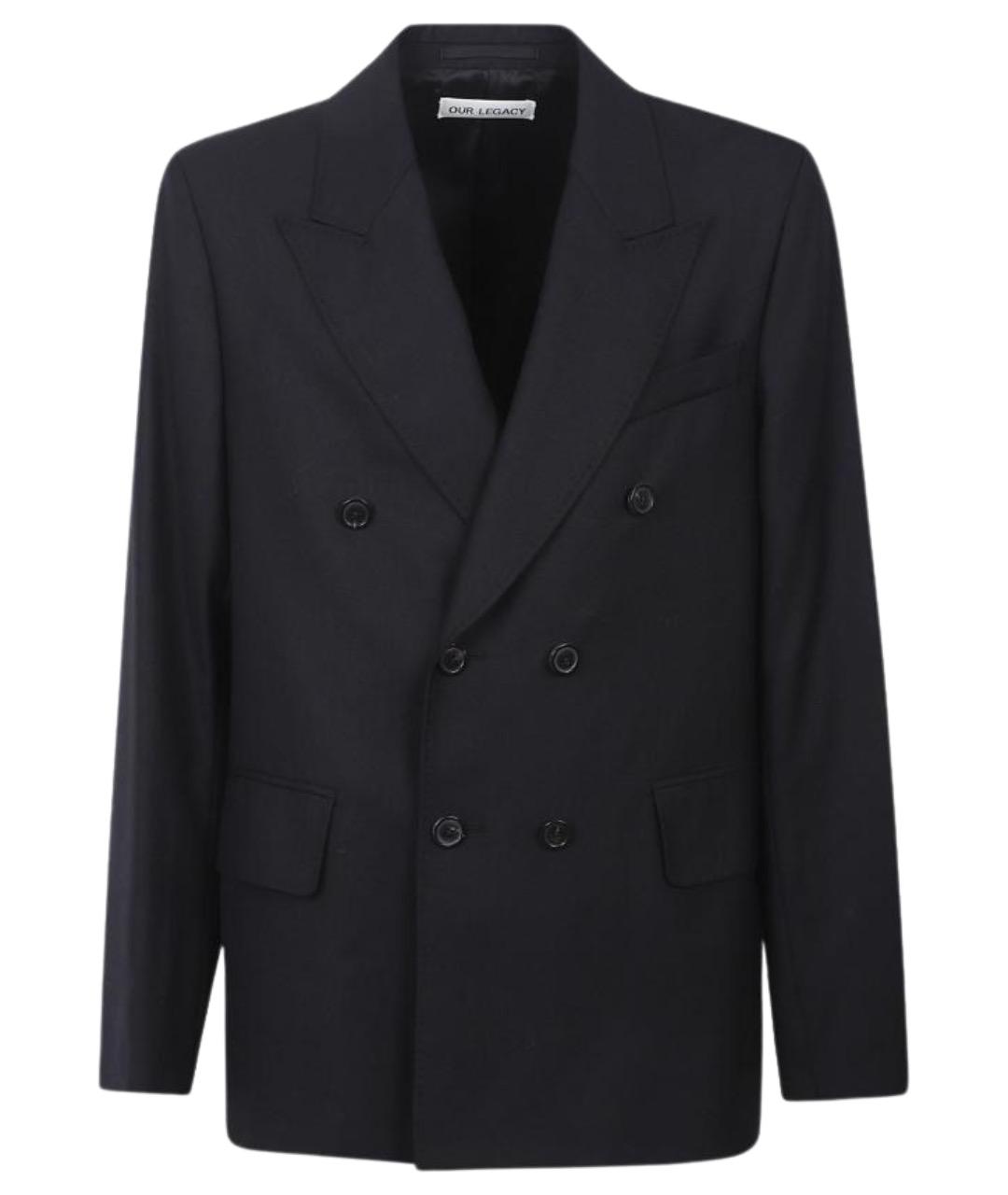 OUR LEGACY Черный шерстяной пиджак, фото 1