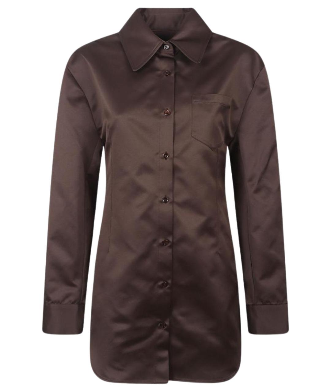 THE FRANKIE SHOP Коричневое полиэстеровое повседневное платье, фото 1