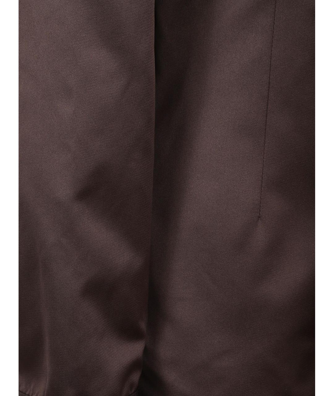 THE FRANKIE SHOP Коричневое полиэстеровое повседневное платье, фото 3