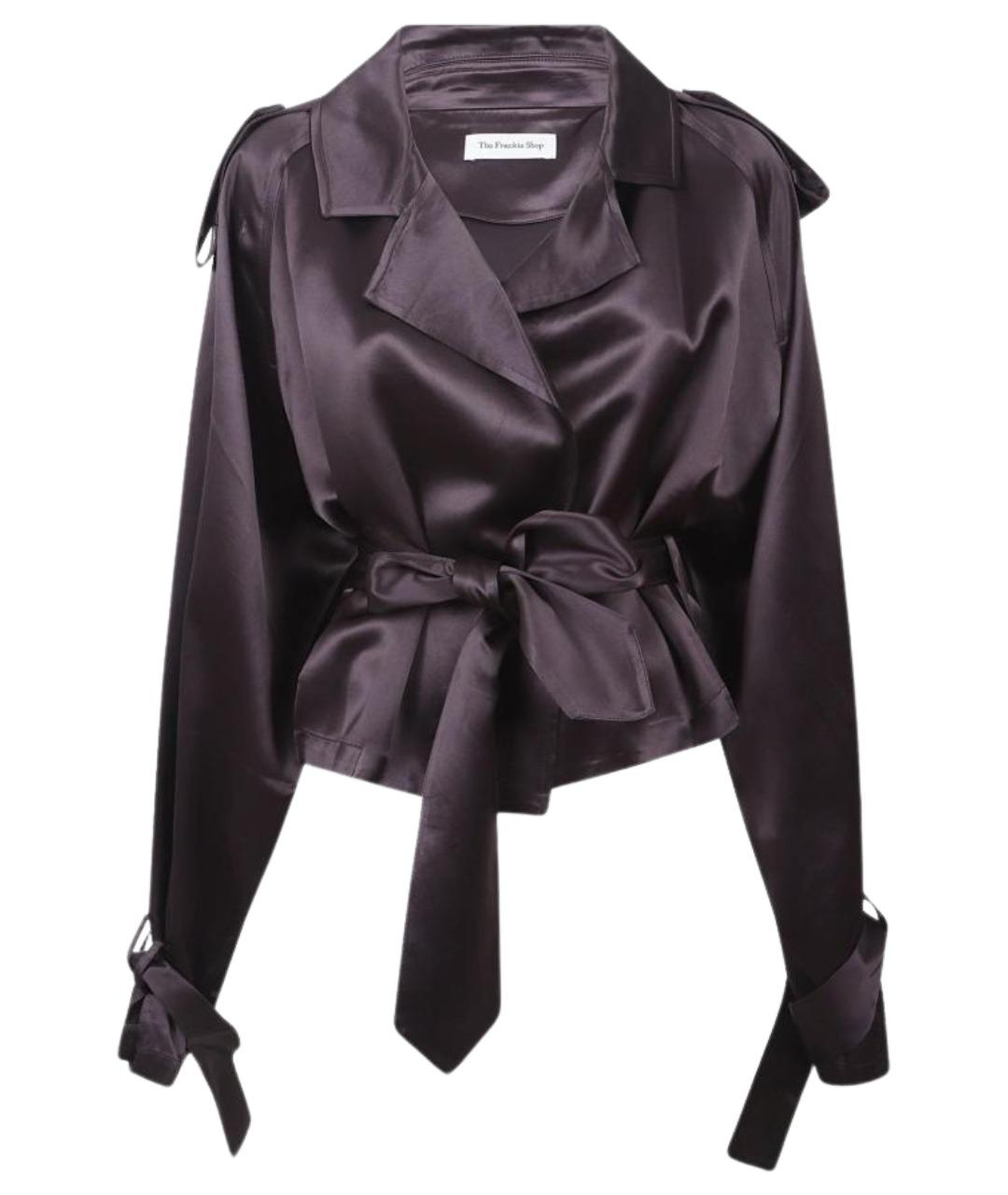 THE FRANKIE SHOP Коричневая ацетатная куртка, фото 1