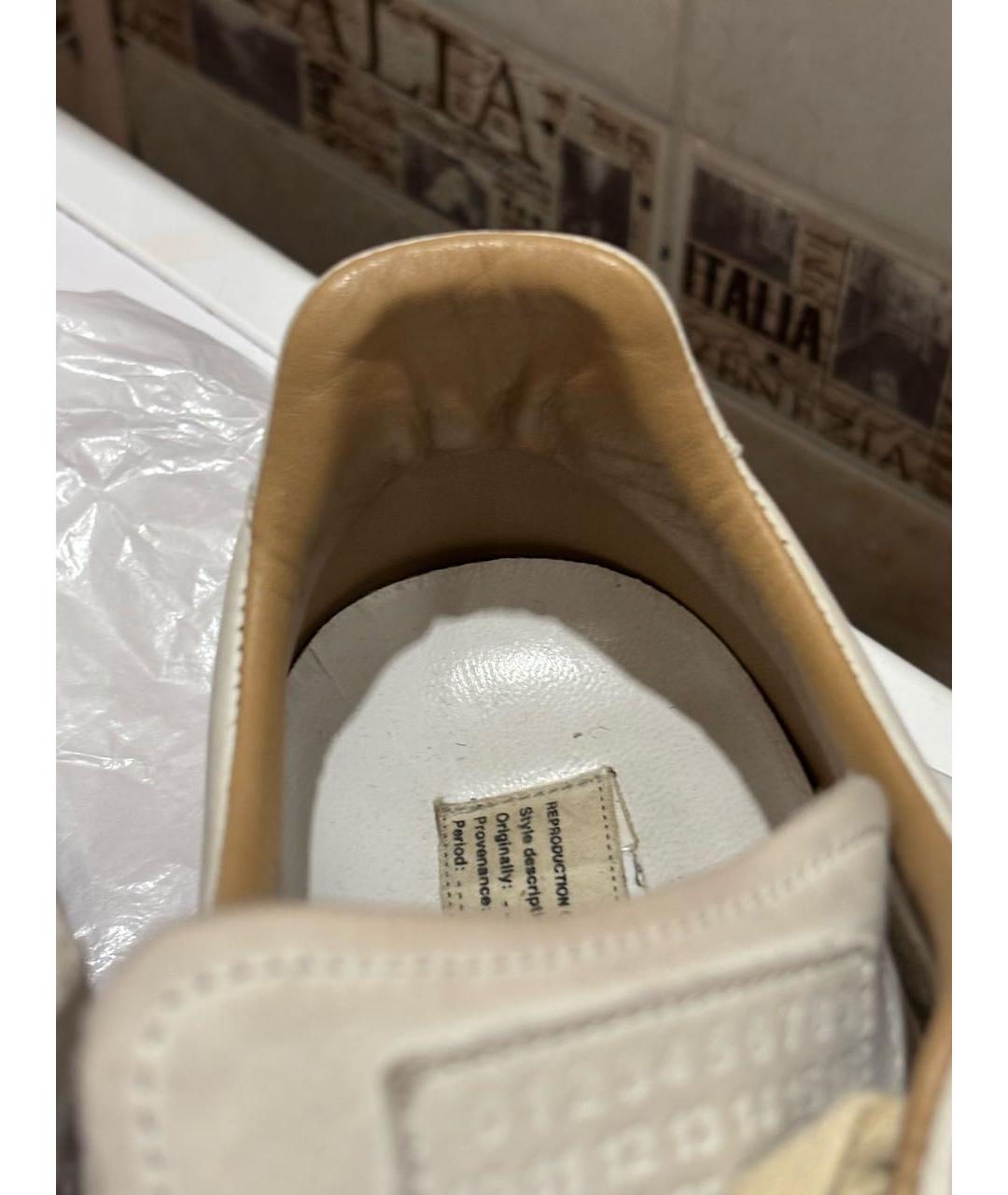 MAISON MARGIELA Мульти кожаные низкие кроссовки / кеды, фото 4