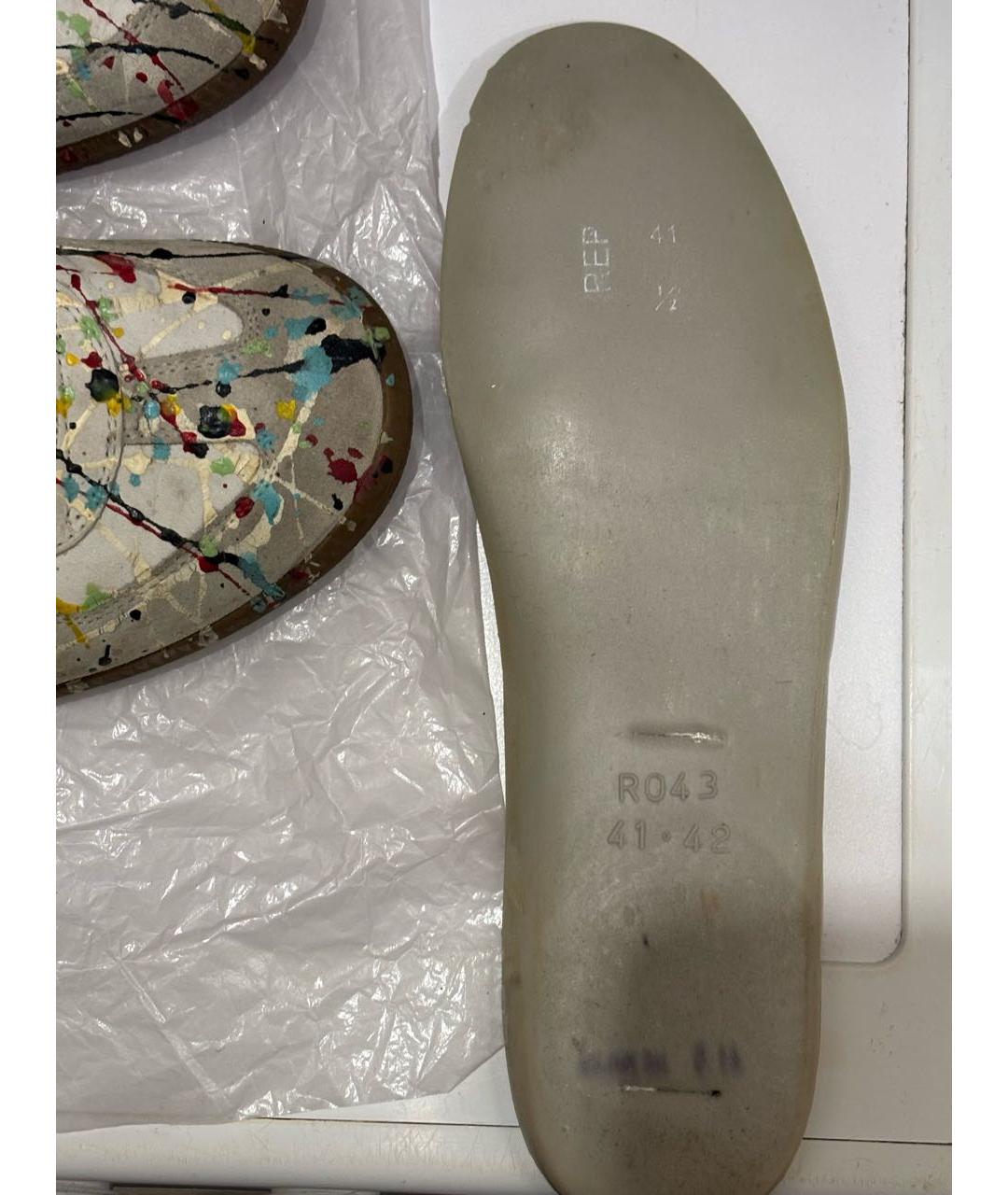 MAISON MARGIELA Мульти кожаные низкие кроссовки / кеды, фото 5