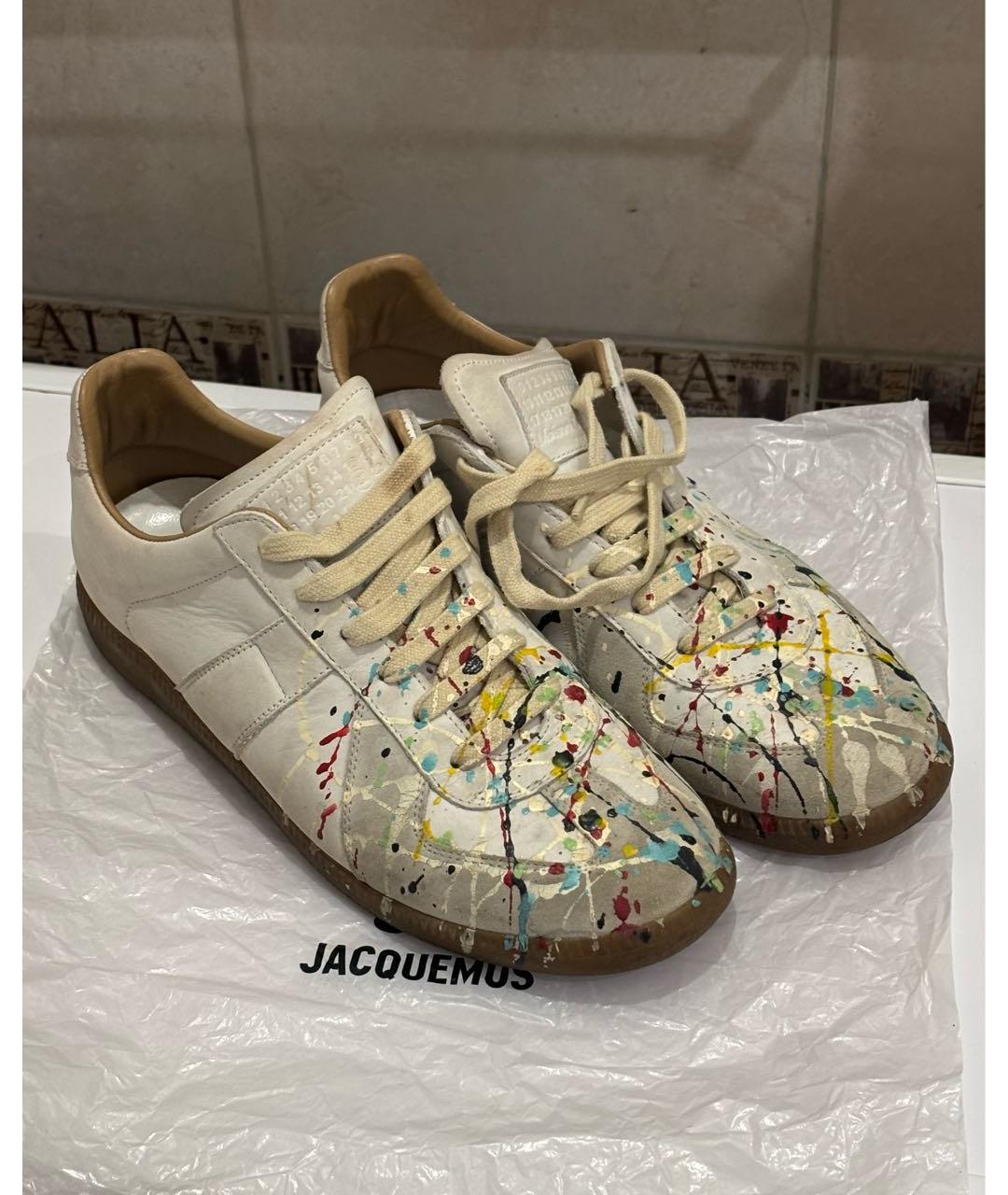 MAISON MARGIELA Мульти кожаные низкие кроссовки / кеды, фото 2