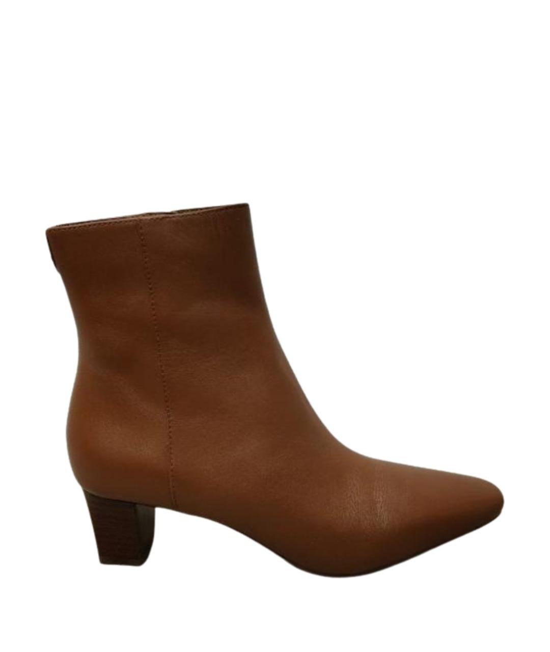 RALPH LAUREN COLLECTION Коричневые кожаные ботильоны, фото 1