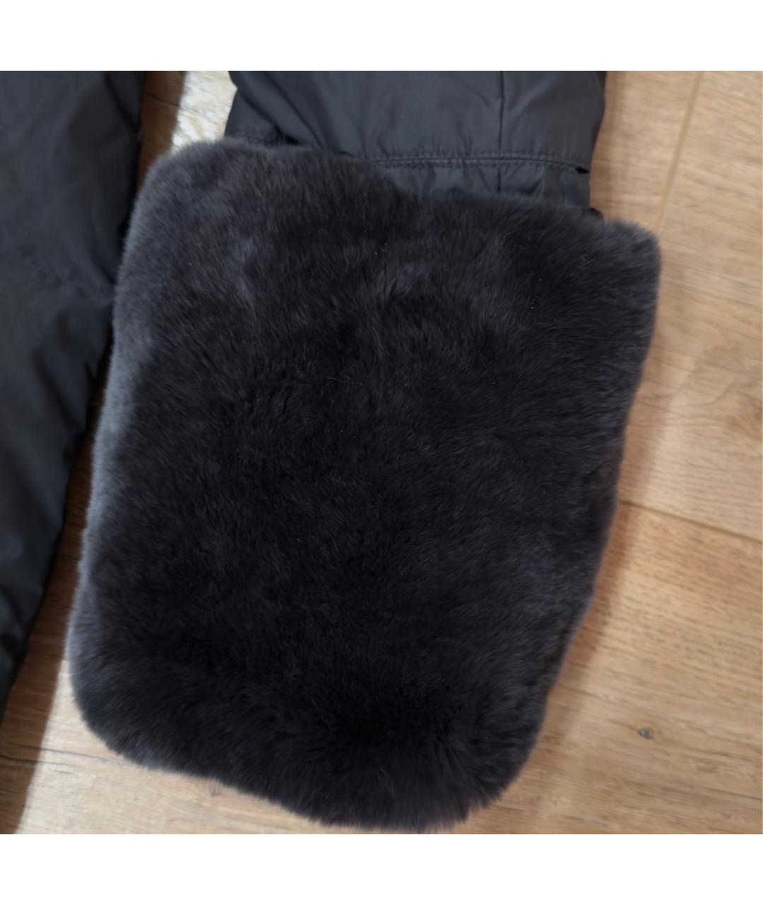 ARMANI COLLEZIONI Серый меховой пуховик, фото 5