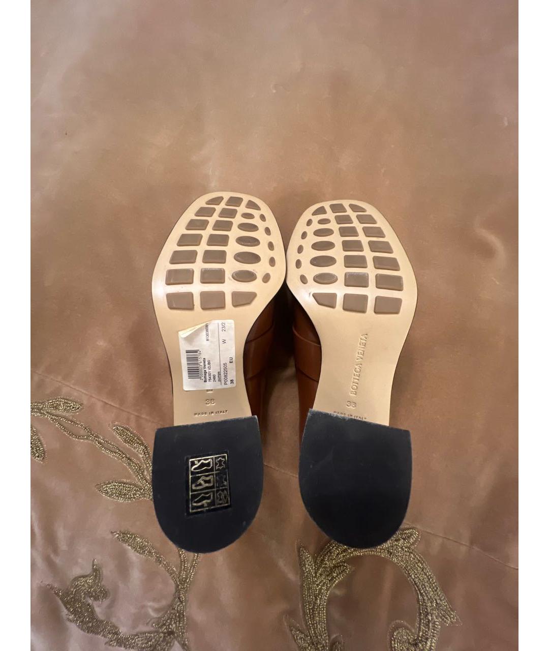 BOTTEGA VENETA Коричневые кожаные лоферы, фото 5