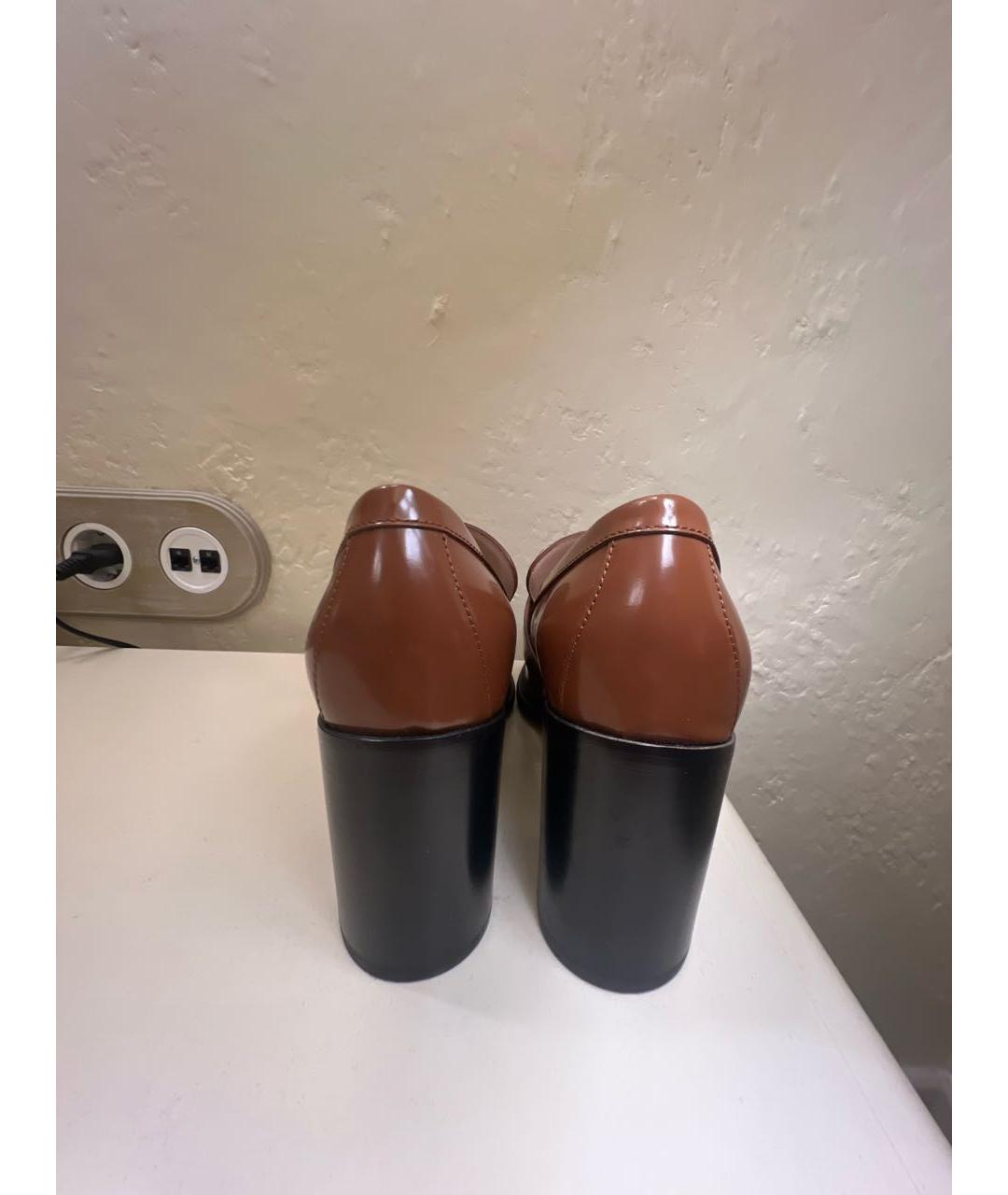 BOTTEGA VENETA Коричневые кожаные лоферы, фото 4