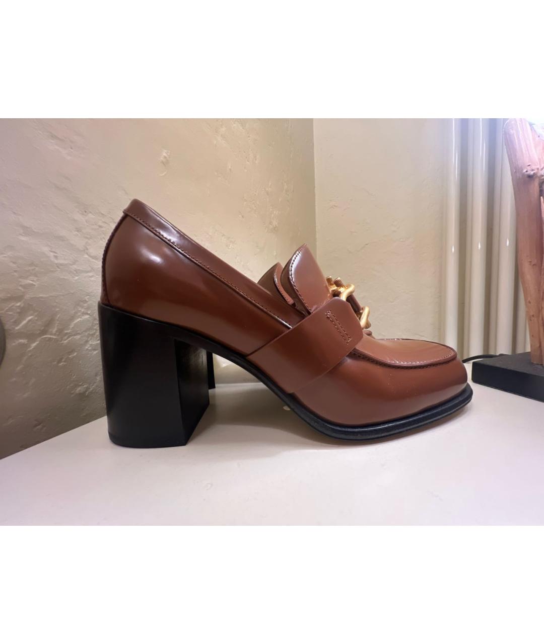 BOTTEGA VENETA Коричневые кожаные лоферы, фото 7