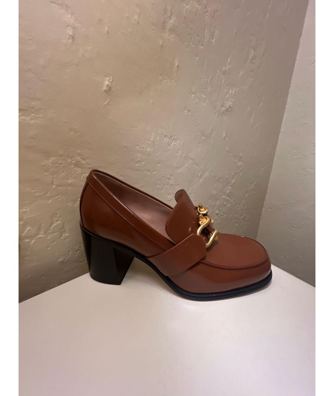 BOTTEGA VENETA Коричневые кожаные лоферы, фото 9