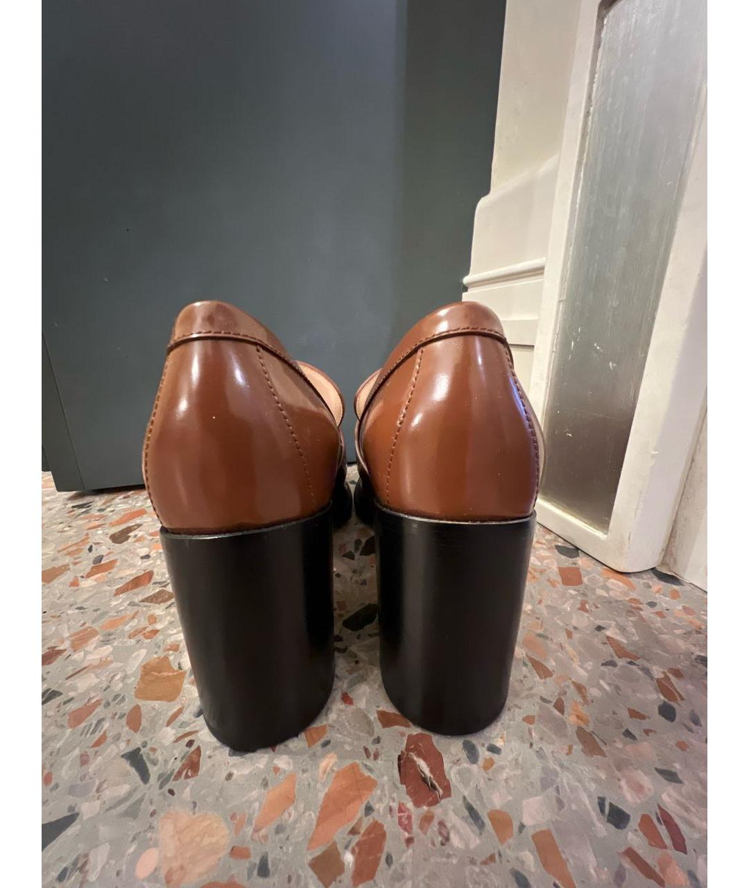 BOTTEGA VENETA Коричневые кожаные лоферы, фото 7