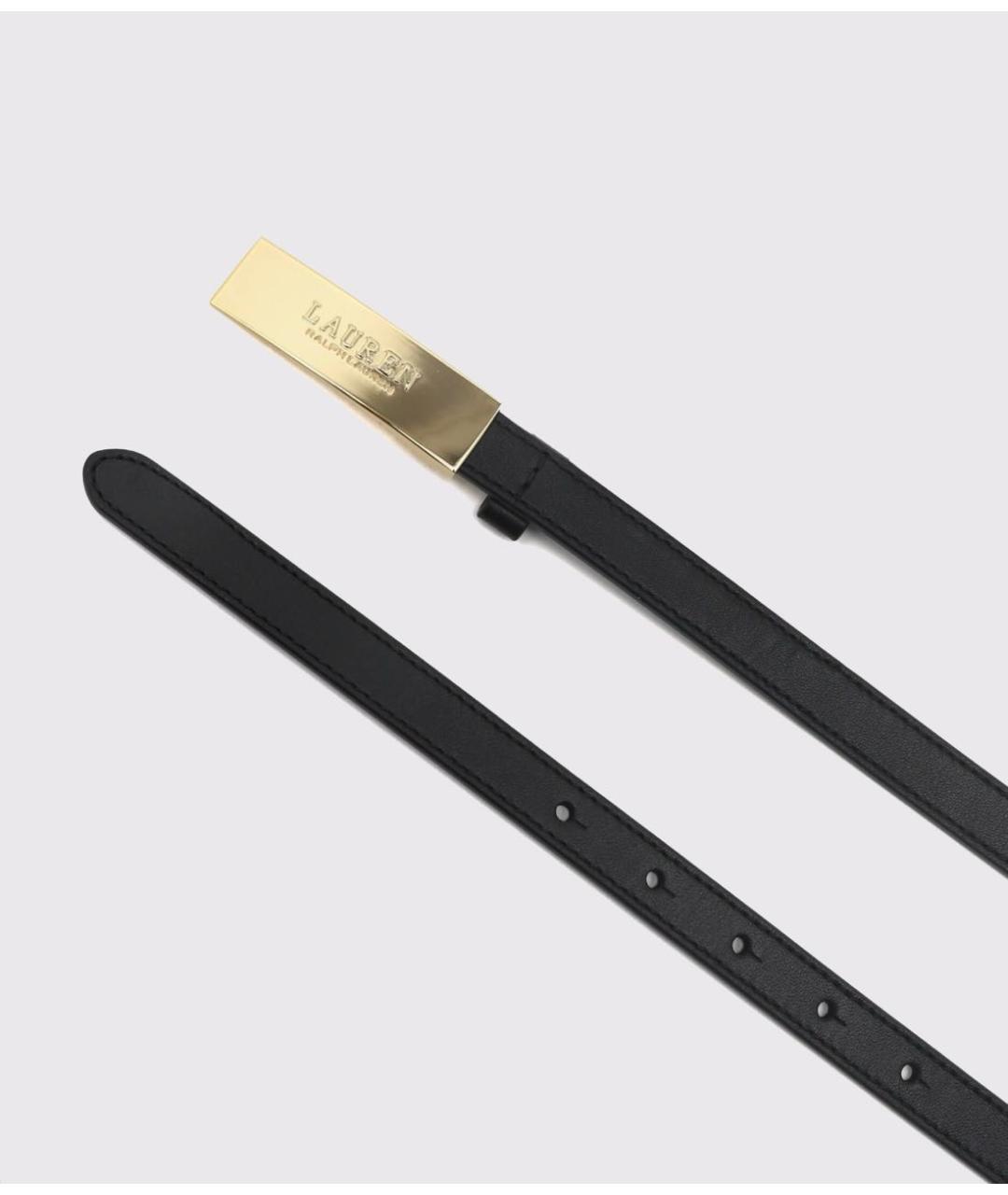 RALPH LAUREN Черный кожаный ремень, фото 4