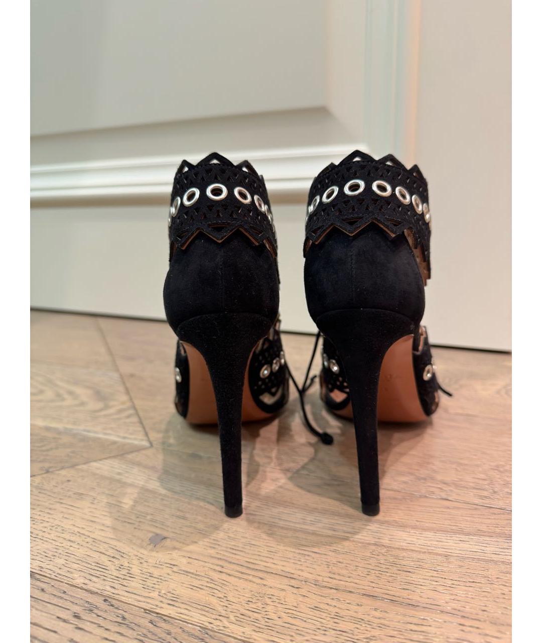 ALAIA Черные замшевые босоножки, фото 3