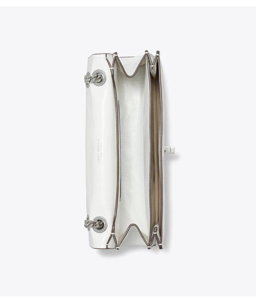 TORY BURCH Белая кожаная сумка через плечо, фото 2