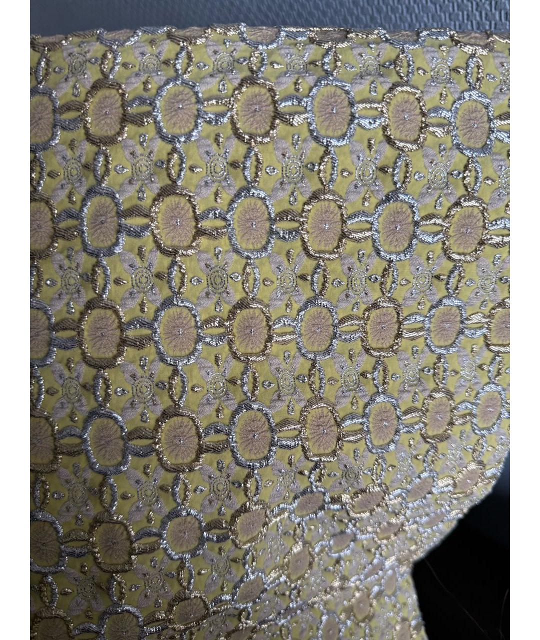 ROCHAS Золотая полиамидовая юбка мини, фото 3