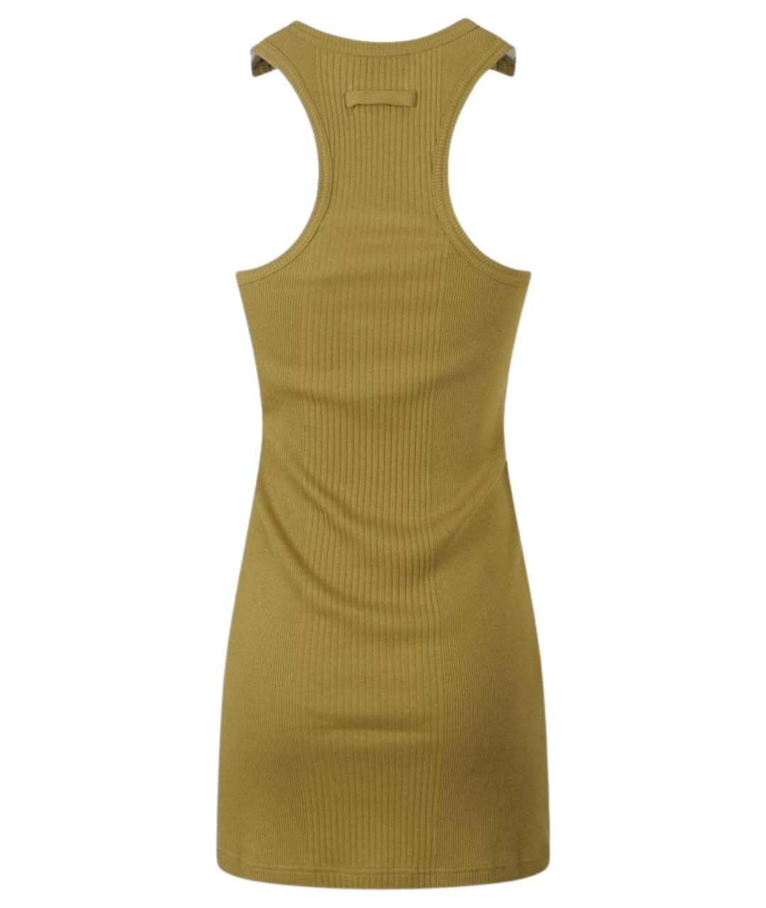 JEAN PAUL GAULTIER Зеленые хлопковое повседневное платье, фото 2