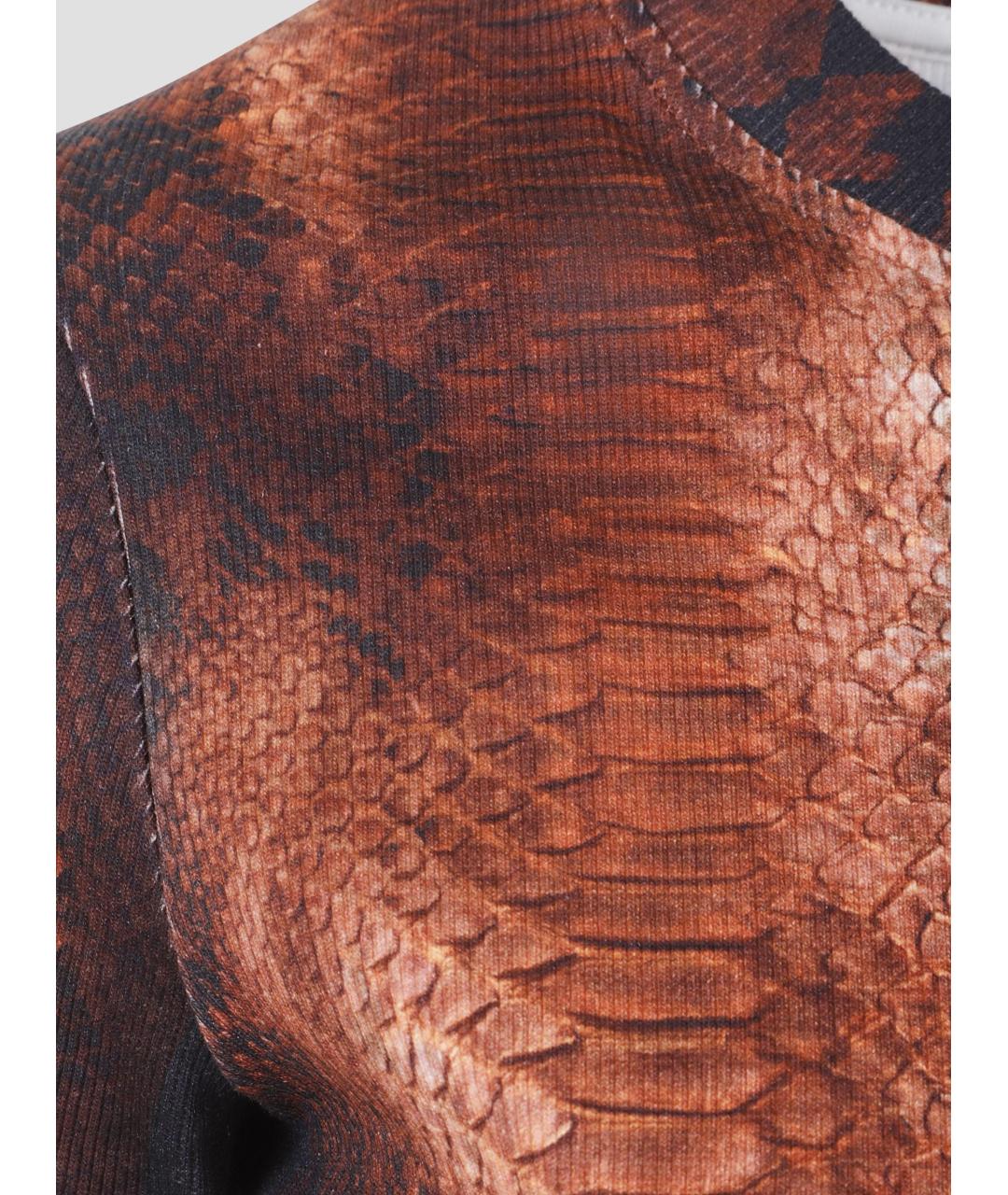 JEAN PAUL GAULTIER Коричневая хлопковая футболка, фото 3