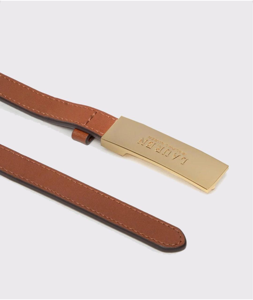 RALPH LAUREN Коричневый кожаный ремень, фото 2