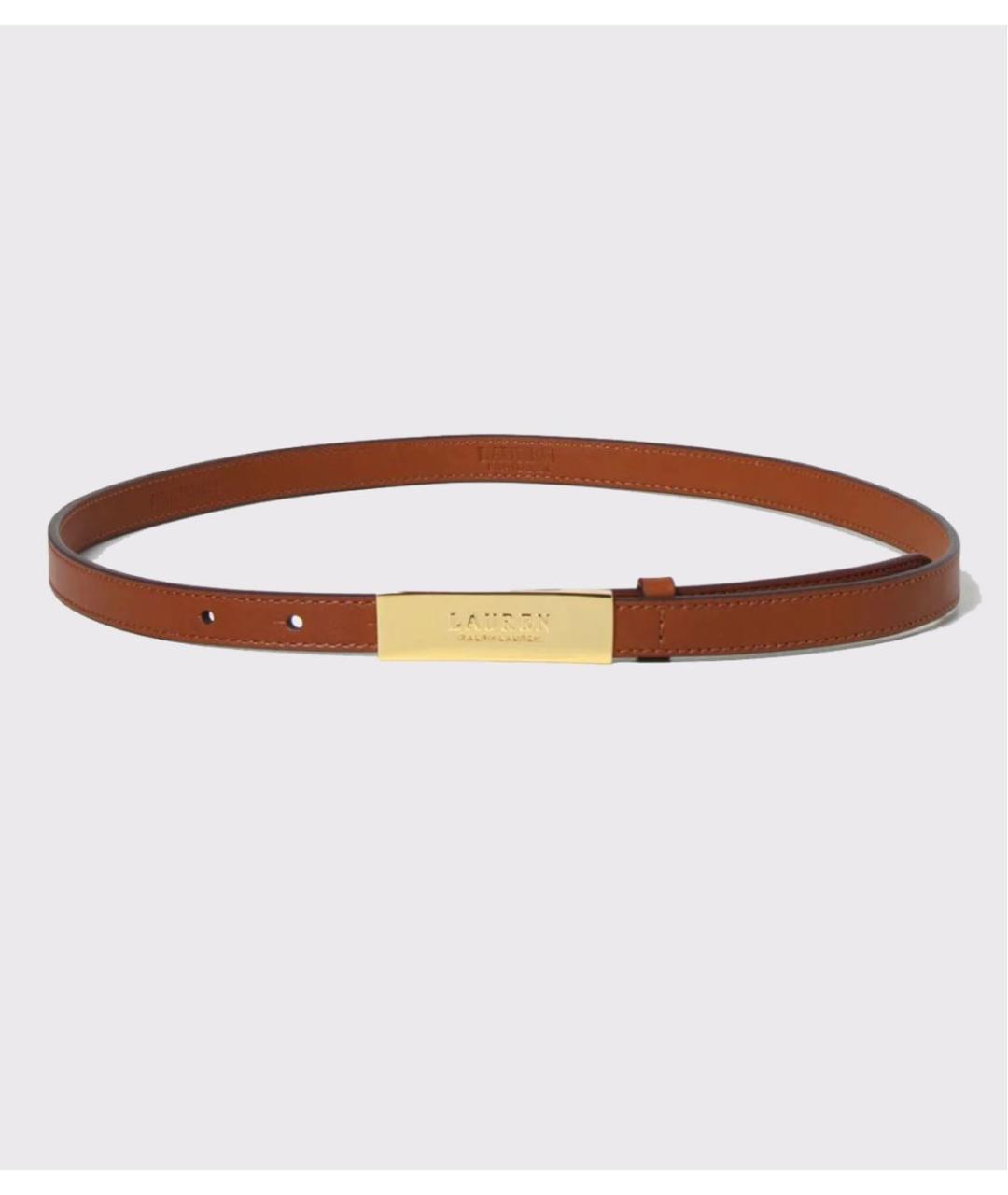 RALPH LAUREN Коричневый кожаный ремень, фото 4