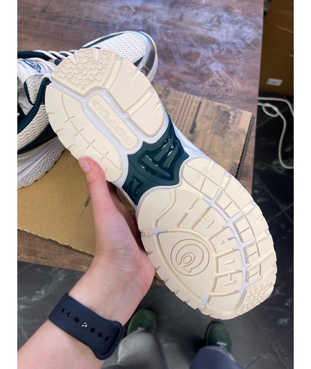 COACH Белые текстильные низкие кроссовки / кеды, фото 8