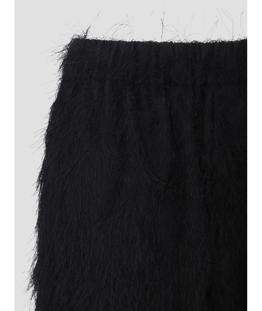 THE FRANKIE SHOP Черные полиэстеровые прямые брюки, фото 2