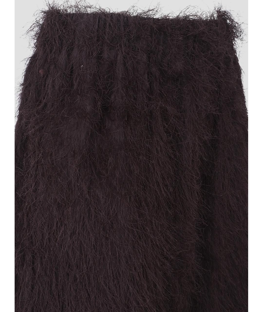 THE FRANKIE SHOP Коричневые полиэстеровые прямые брюки, фото 3