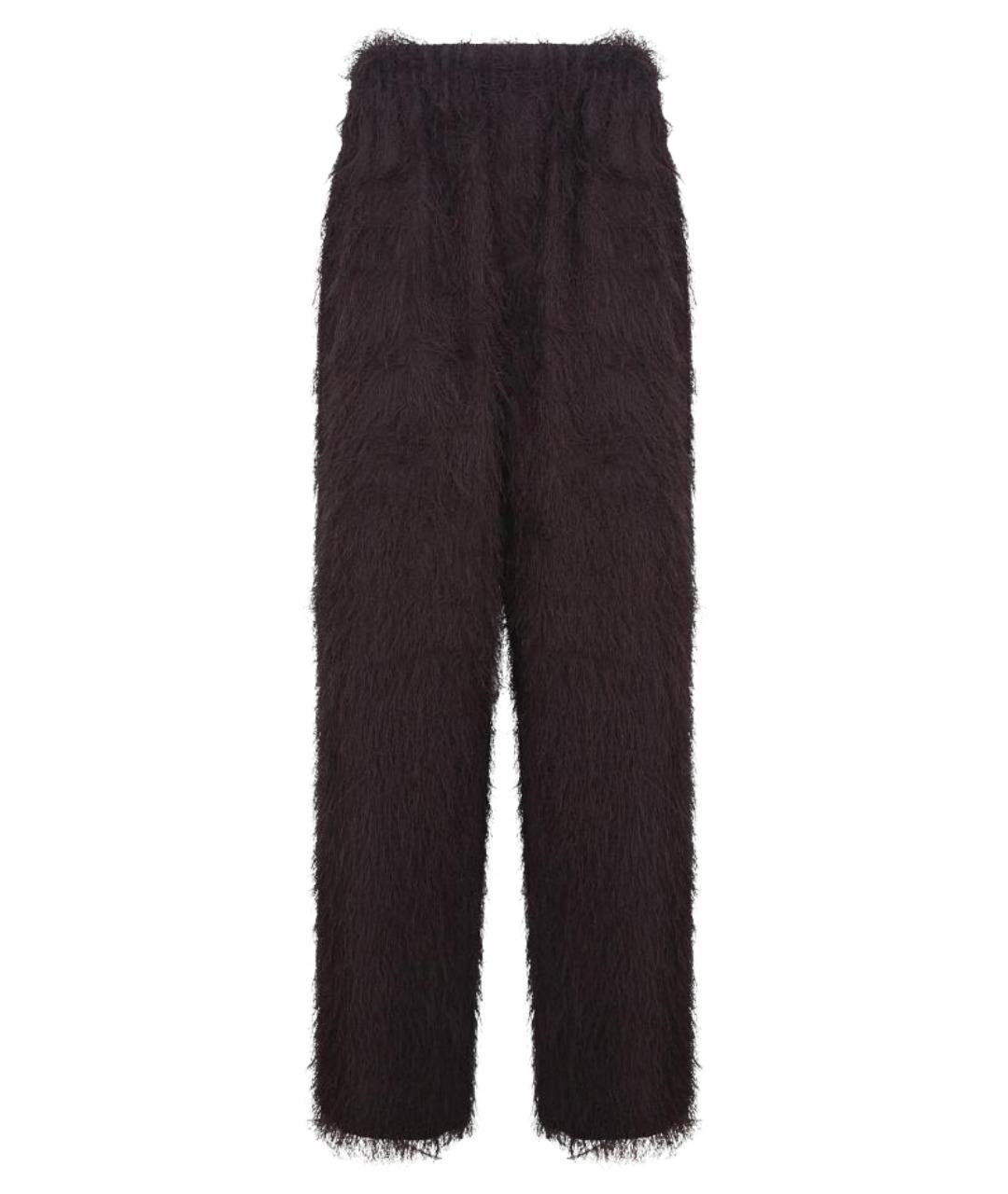 THE FRANKIE SHOP Коричневые полиэстеровые прямые брюки, фото 1