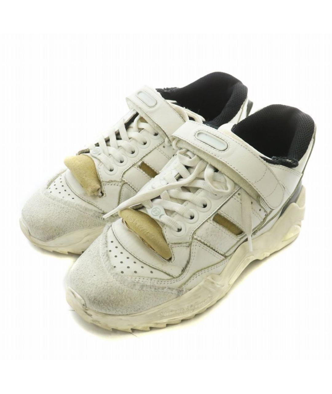 MAISON MARGIELA Белые кожаные кеды, фото 2