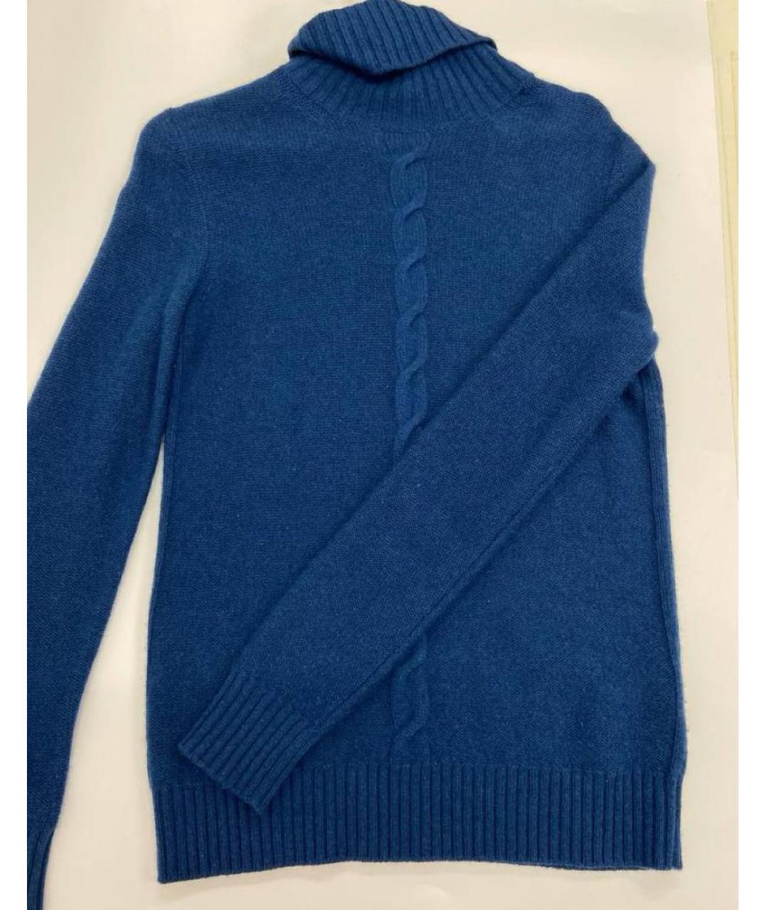 LORO PIANA Синий кашемировый джемпер / свитер, фото 2