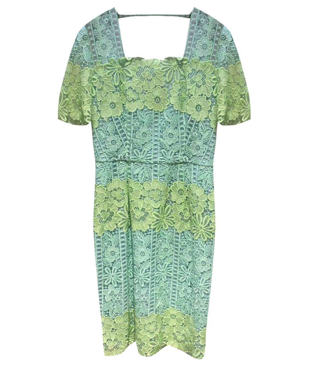 BLUMARINE Салатовыое кружевное коктейльное платье, фото 1