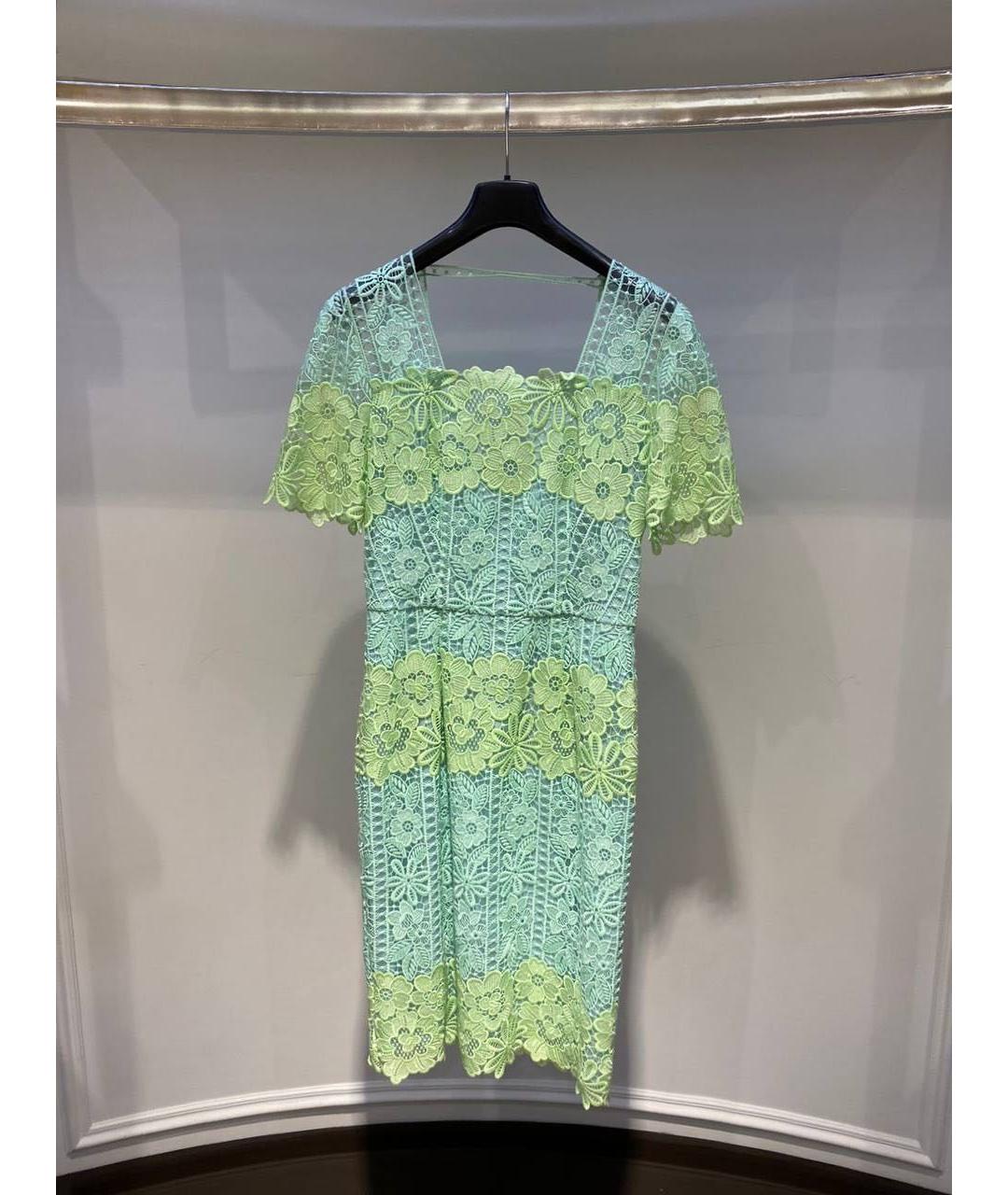 BLUMARINE Салатовыое кружевное коктейльное платье, фото 3