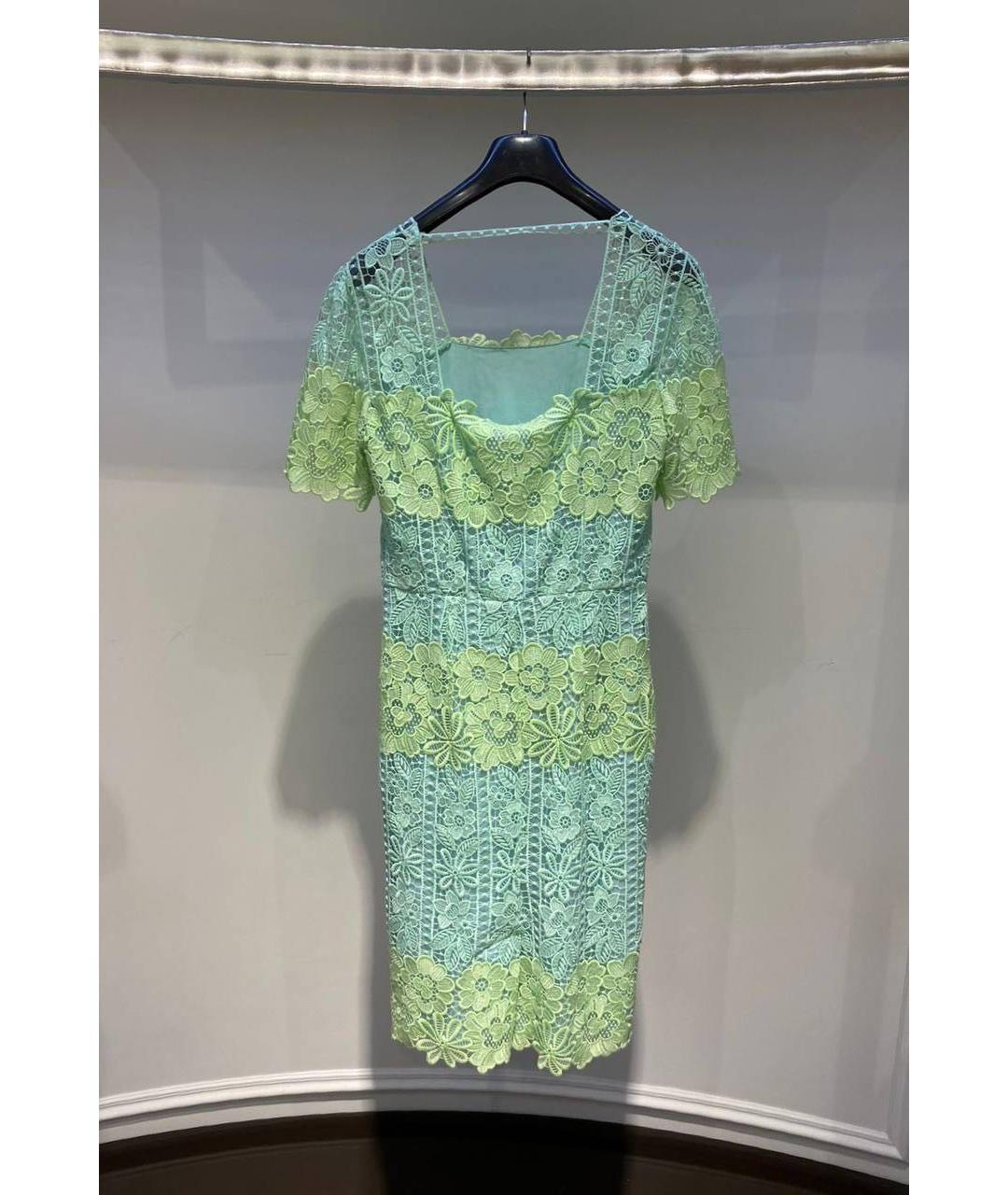 BLUMARINE Салатовыое кружевное коктейльное платье, фото 2