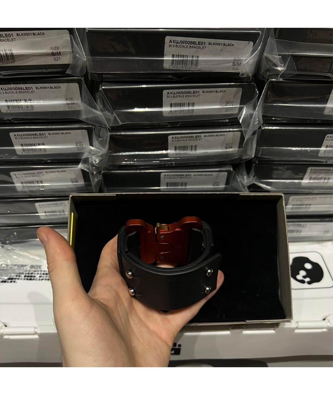 1017 ALYX 9SM Черный кожаный браслет, фото 3