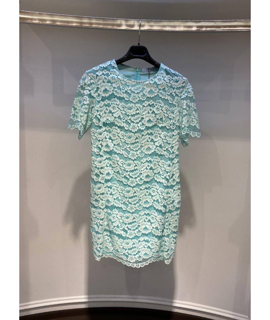 BLUMARINE Голубое кружевное коктейльное платье, фото 3