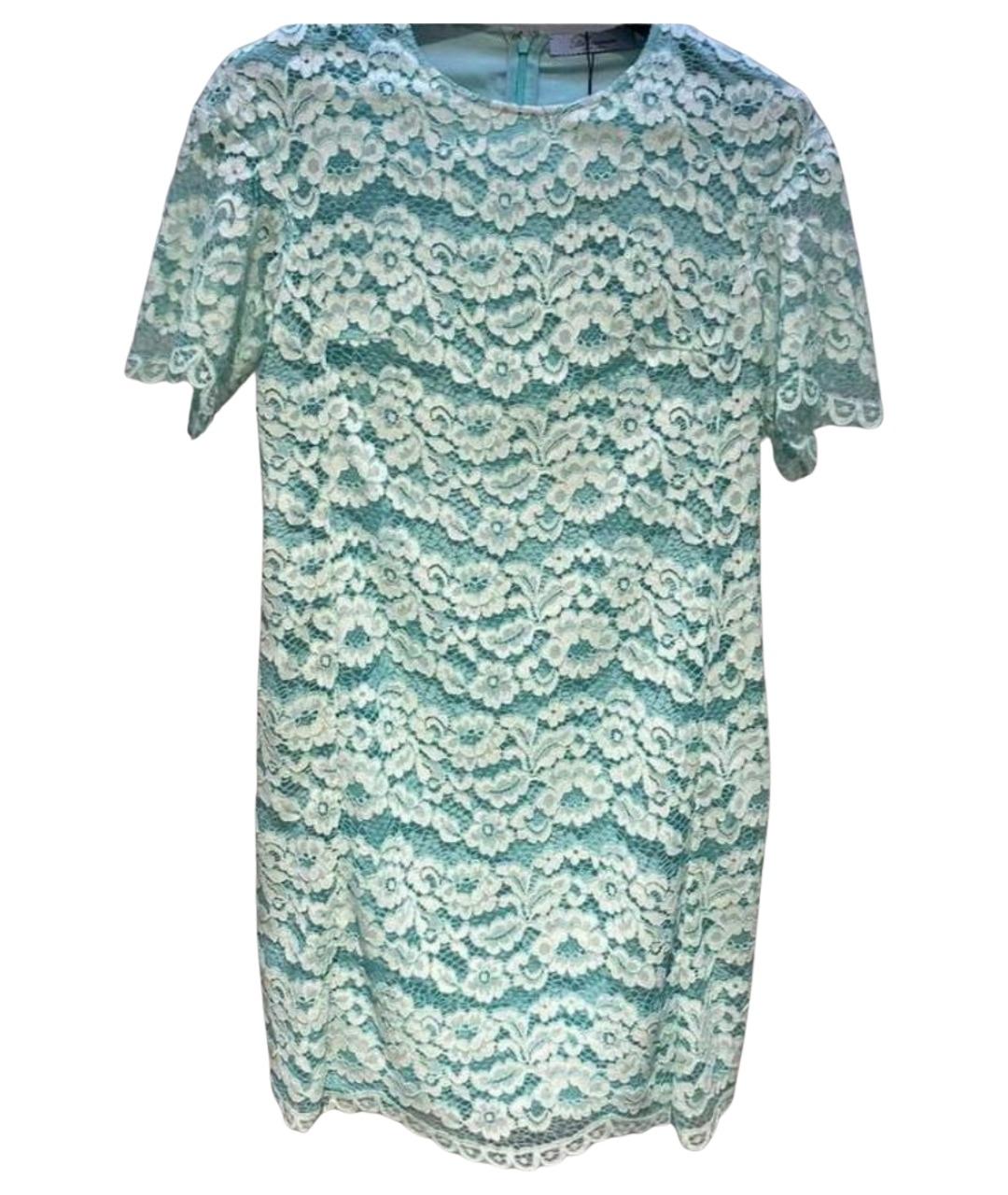 BLUMARINE Голубое кружевное коктейльное платье, фото 1