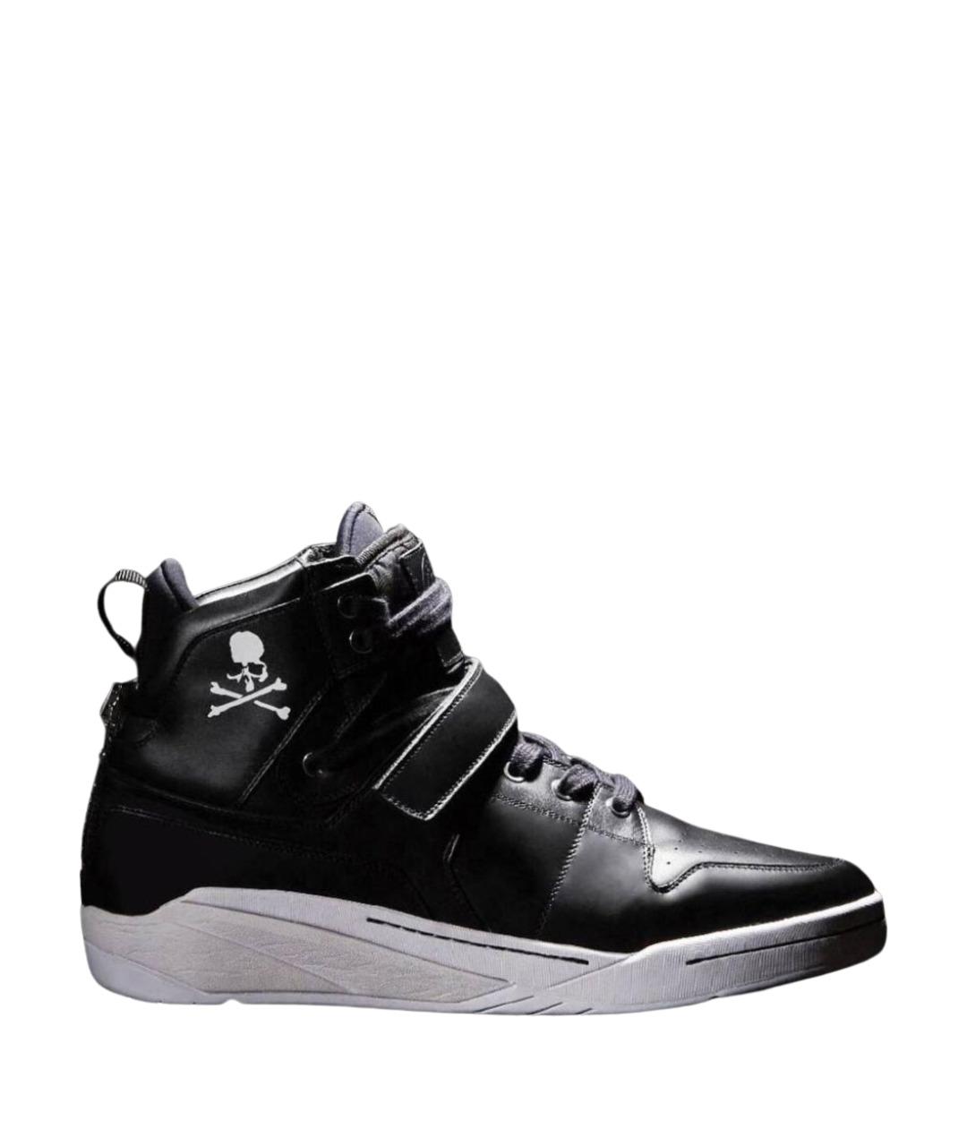 MASTERMIND JAPAN Черные кожаные высокие кроссовки / кеды, фото 1