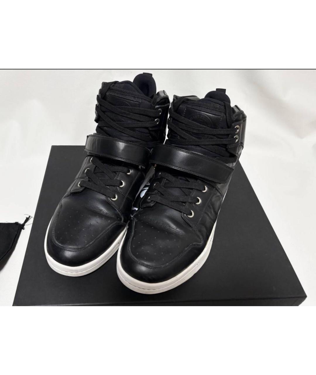MASTERMIND JAPAN Черные кожаные высокие кроссовки / кеды, фото 3