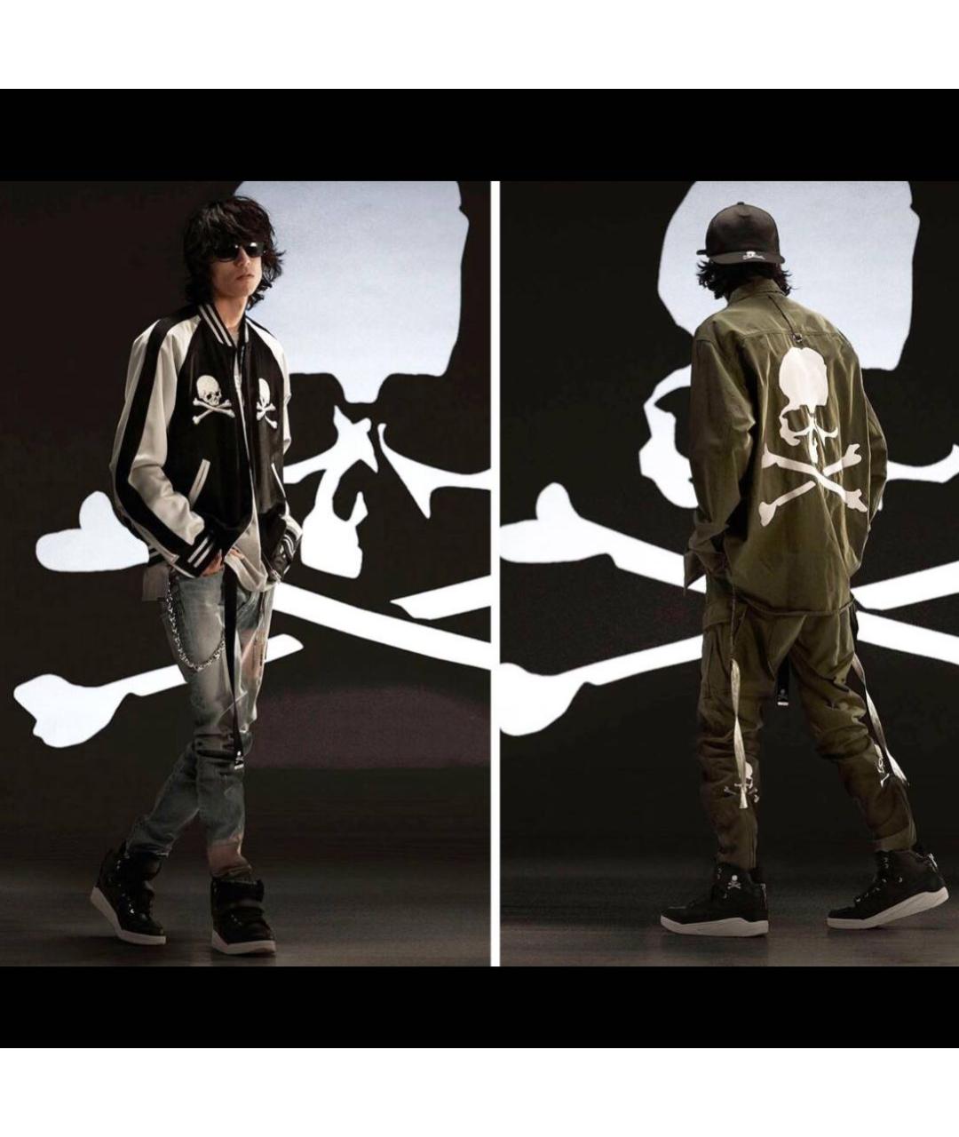 MASTERMIND JAPAN Черные кожаные высокие кроссовки / кеды, фото 5