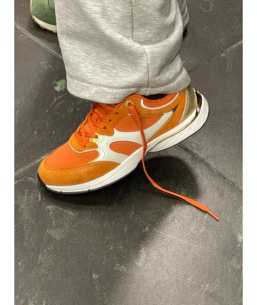 MICHAEL KORS Оранжевое замшевые кроссовки, фото 8