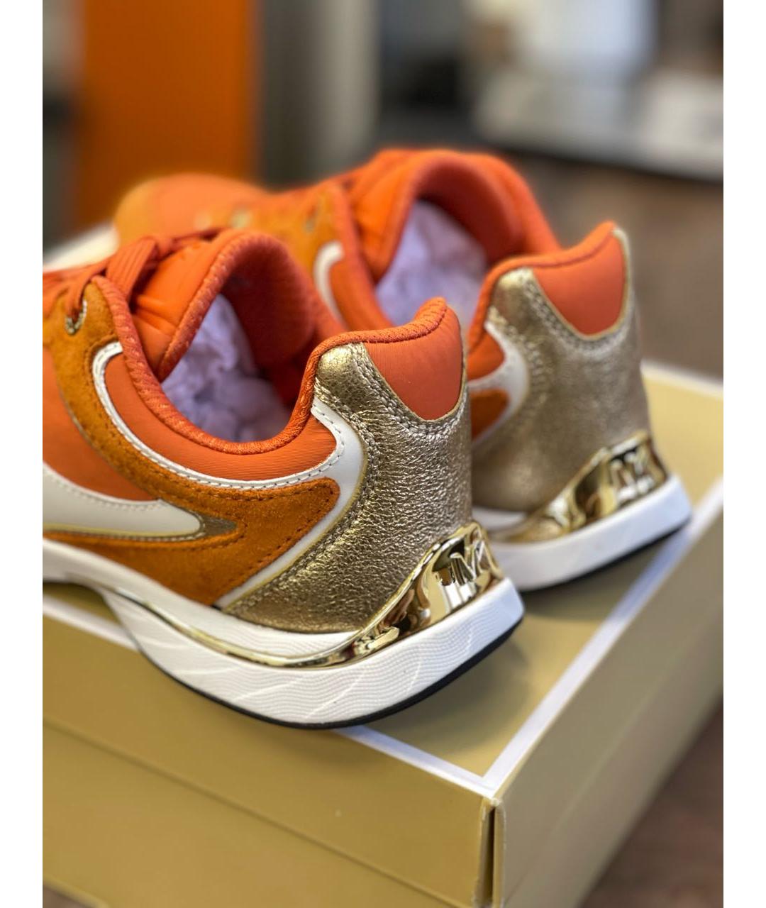 MICHAEL KORS Оранжевое замшевые кроссовки, фото 5