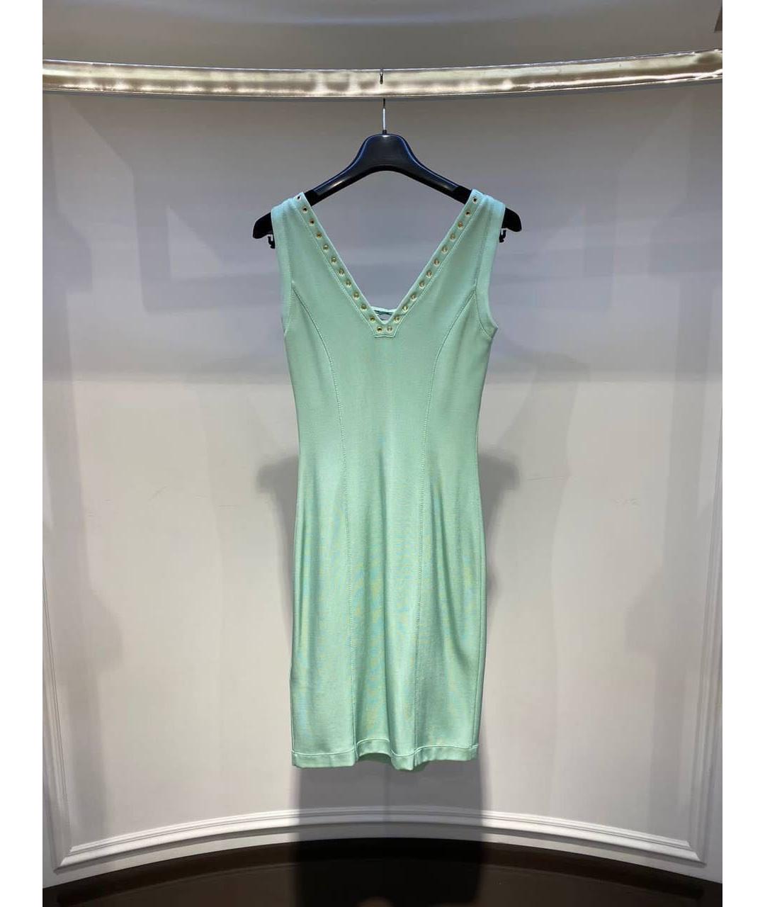 BLUMARINE Бирюзовое повседневное платье, фото 2